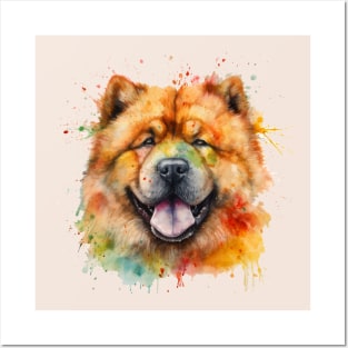 Chow Chow Bright Watercolor Painting Posters and Art